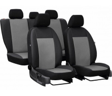 Авточехлы из эко кожи Toyota Avensis 2003-2009 POK-TER Road с серой вставкой