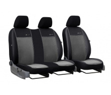 Авточехлы для MERCEDES SPRINTER W906 2006-2018 эко кожа с алькантарой POK-TER Exclusive 1+2 серый