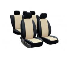 Авточехлы из эко кожи GEELY GC7 2015- (2002-2011) POK-TER PERLINE с бежевой вставкой