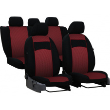 Авточехлы с автоткани CITROEN C4 2005-2009 Pok-ter VIP с красной вставкой
