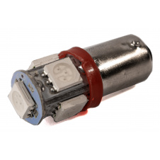 Светодиодная лампа AllLight T 8.5 5 диодов 5050 BA9S 12V RED