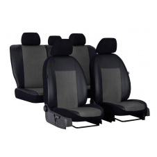 Авто чехлы комбинированые RENAULT Clio 1998-2005 mk 2 POK-TER Unico Premium с серой вставкой