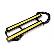 Ходовые огни HeadLight DRL COB 17 сплошной свет WHITE черный корпус