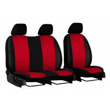 Авточехлы для CITROEN JUMPY 1995-2007 с эко кожи POK-TER Elit 1+2 красный