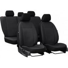 Авточехлы из эко кожи Honda Сivic (2000-2006) POK-TER Road с черной вставкой