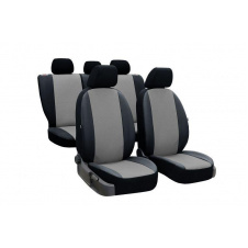 Авточехлы из эко кожи BMW 3-seria 1999-2005 E46 POK-TER PERLINE с серой вставкой