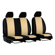 Авточехлы для CITROEN JUMPY 1995-2007 с эко кожи POK-TER Elit 1+2 бежевый