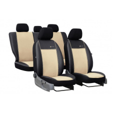 Авточехлы OPEL Astra 2004-2014 H mk III POK-TER Exclusive екокожа с бежевой вставкой алькантары