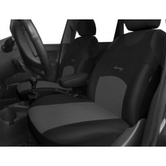 Майки чехлы на передние сиденья Fiat Sedici 2006-2014 Pok-ter Tuning Classic серые Королёво