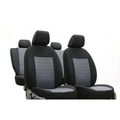 Авточехлы на сиденье для FIAT Doblo 2010-2016 Pok-ter Pure Line с серой вставкой Гуляйполе