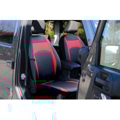 Авточехлы из эко кожи BMW 5-seria 1991-1996 E34 POK-TER Design Leather с красной вставкой Тернополь