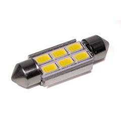 Светодиодная лампа StarLight T11 6 диодов 5630 1W 12V WHITE / 36mm / мультиполярная Пологи