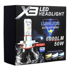Автомобильные светодиодные LED лампы RIAS X3 H7 25W Гуляйполе