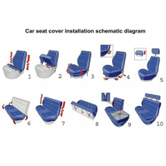 Авточехлы из экокожи FORD Fiesta 2002-2008 POK-TER ELIT Premium с красной вставкой Королёво