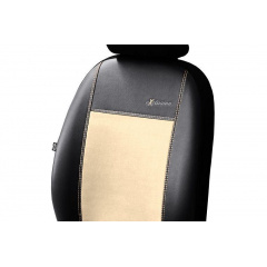 Авточехлы CITROEN C4 2005-2009 POK-TER Exclusive екокожа с бежевой вставкой алькантары Мукачево