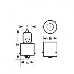 Автолампа ук. RING 795 12v 50w BA15S Halogen Енергодар