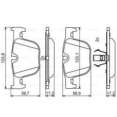 Тормозные колодки Bosch дисковые передние BMW 3/4 R 0986494786 Фастов