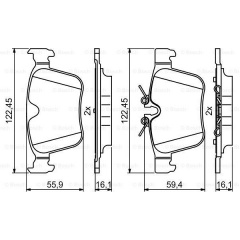 Тормозные колодки Bosch дисковые задние LAND ROVER/JAGUAR Range Rover/Discovery/XE/X 0986494819 Павлоград