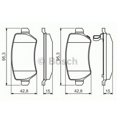 Тормозные колодки Bosch дисковые задние OPEL Astra/Zafira/Merivo/Combo R >>05 PR 0986495218 Луцьк