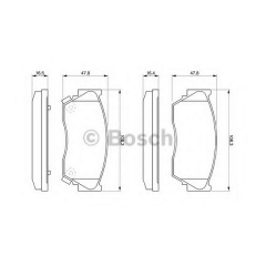 Тормозные колодки Bosch дисковые передние NISSAN 100NX/Pulsar/Sentra/Sunny 0986460997 Тернопіль