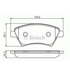 Тормозные колодки Bosch дисковые передние RENAULT Kangoo/Megane II/Scenic II F >>0 0986495071 Херсон