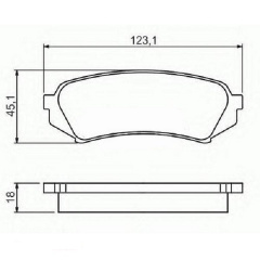 Тормозные колодки Bosch дисковые задние TOYOTA Land Cruiser 100 (J100) -07 0986424641 Орехов