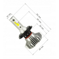 Лампа автомобильная AutoArt LED S9 H7 диодная Silver (av205-hbr) Ромны