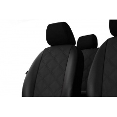 Универсальные авто чехлы на сиденья из эко кожи Pok-ter ELIT Premium с черной вставкой Київ