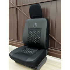 Авточехлы для Mitsubishi Mirage 2012- POK-TER экокожа с тканью черного цвета Чернигов