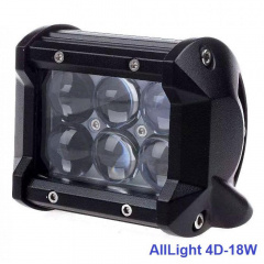 Светодиодная фара AllLight 4D 18W 6chip CREE дальний 9-30V Киев