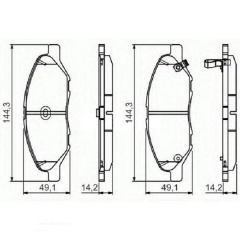 Тормозные колодки Bosch дисковые передние NISSAN Tiida (arab) 0986495133 Черновцы