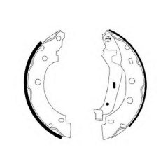 Тормозные колодки Bosch барабанные задние RENAULT Kangoo >>05 PR2 0986487896 Херсон