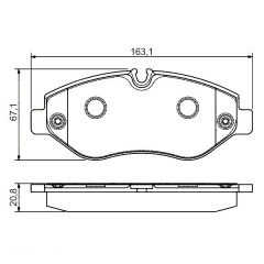 Тормозные колодки Bosch дисковые передние MB/VW Vito/Viano/Sprinter/Crafter F 06 0986495098 Київ
