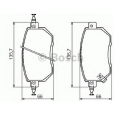 Тормозные колодки Bosch дисковые передние Nissan Murano Z50 Front 0986494366 Ровно