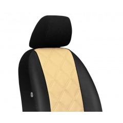 Чехлы на авто для RENAULT SCENIC 2003-2009 POK-TER еко кожа Elit бежевые (на передние сиденья) Городок