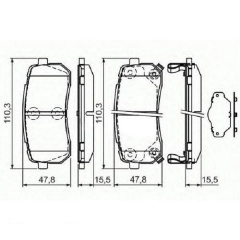 Тормозные колодки Bosch дисковые задние TOYOTA Prius/Corolla/Yaris R 07>> 0986494328 Запорожье
