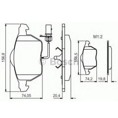 Тормозные колодки Bosch дисковые передние AUDI/SEAT/SKODA/VW F >>05 PR2 0986495241 Кропивницкий