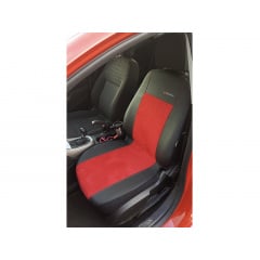 Авточехлы FIAT Doblo 2004-2009 POK-TER Exclusive екокожа с красной вставкой алькантары Шепетівка