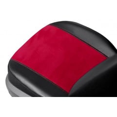Чехлы на авто для Seat Ibiza 2002-2008 POK-TER эко кожа с алькантарой Exclusive красные на передние Київ
