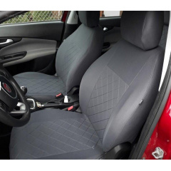 Чехлы на авто SUBARU Forester 2003-2007 (SG) Kombi POK-TER Draft Line с серой вставкой Київ