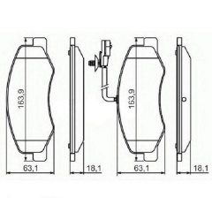 Тормозные колодки Bosch дисковые задние NISSAN/OPEL/RENAULT Movano/Master R 10 0986494499 Рівне