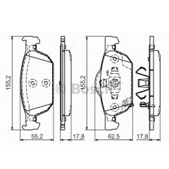 Тормозные колодки Bosch дисковые передние HONDA Accord 2,0-2,2 08 0986494383 Одеса