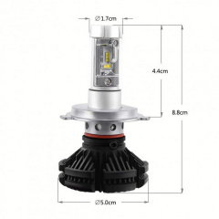 Лампы светодиодные LED 6000LM с цоколем H4 мощностью 50W и цветовой температурой 6000K XPRO COKOL LED X3-H4 Одеса