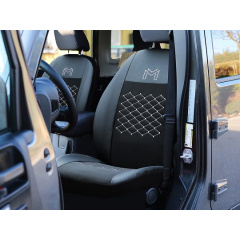 Авточехлы для GEELY Emgrand 8 (EC8) 2013-2020 (2002-2011) POK-TER экокожа с тканью черного цвета Київ