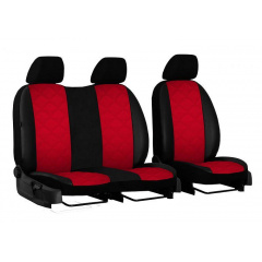 Авточехлы для CITROEN JUMPY 1995-2007 с эко кожи POK-TER Elit 1+2 красный Косів