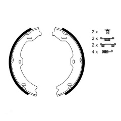 Тормозные колодки Bosch барабанные задние MERCEDES W221 05 0986487725 Энергодар