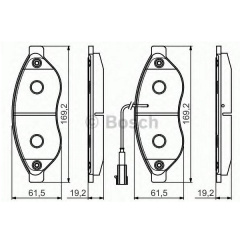 Тормозные колодки Bosch дисковые передние CITRON/FIAT/PEUGEOT F PR2 0986495096 Черновцы