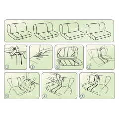 Авточехлы на задние сиденья Toyota Sienna 2003-2009 Kegel-Blazusiak Solid Доманёвка