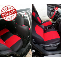 Авточехлы VOLKSWAGEN Golf 2004-2007 mk V POK-TER Classic Plus с красной вставкой Орехов