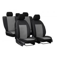 Авточехлы из эко кожи GEELY Emgrand X7 2013-2016 (2002-2011) POK-TER Road с серой вставкой Самбір